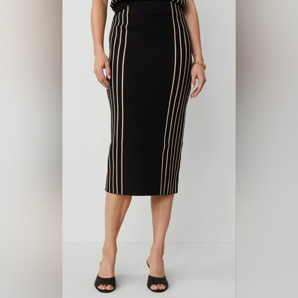 NWT Ann Taylor Vertical Stripped Sweater Skirt